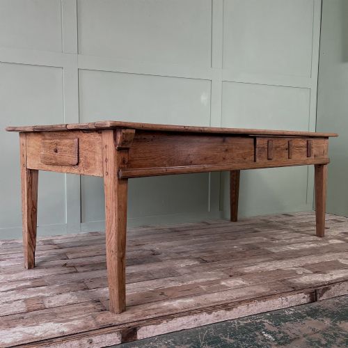 ANTIQUE EARLY 19TH C FRENCH OAK BAKERS PREP TABLE - ADDITIONAL PHOTO 2