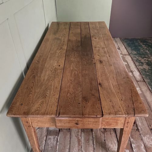 ANTIQUE EARLY 19TH C FRENCH OAK BAKERS PREP TABLE - ADDITIONAL PHOTO 3