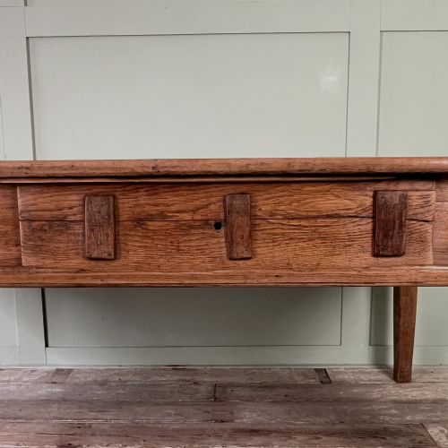 ANTIQUE EARLY 19TH C FRENCH OAK BAKERS PREP TABLE - ADDITIONAL PHOTO 5