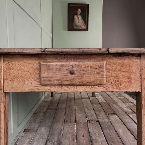 ANTIQUE EARLY 19TH C FRENCH OAK BAKERS PREP TABLE - ADDITIONAL PHOTO 7