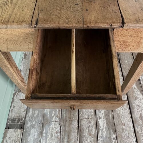 ANTIQUE EARLY 19TH C FRENCH OAK BAKERS PREP TABLE - ADDITIONAL PHOTO 13