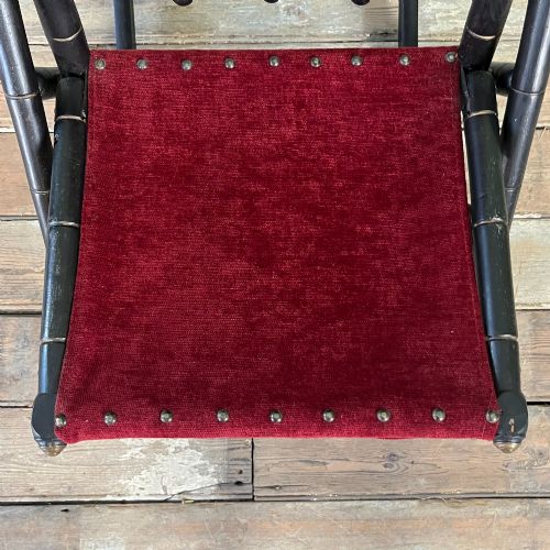 PAIR OF AESTHETIC MOVEMENT FAUX BAMBOO FOLDING ROCKING CHAIRS - ADDITIONAL PHOTO 9