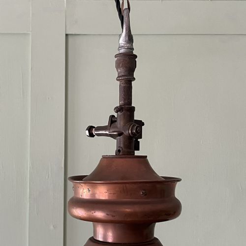 VICTORIAN COPPER RAILWAY HANGING LANTERN - ADDITIONAL PHOTO 2