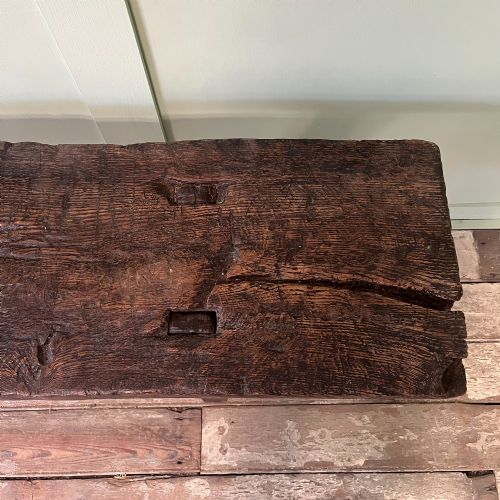 LONG EARLY 19TH C OAK BENCH - ADDITIONAL PHOTO 8