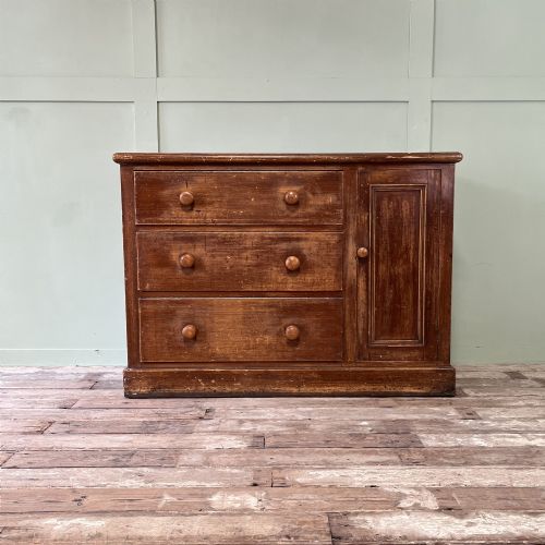 Antique Victorian Pine Cupboard
