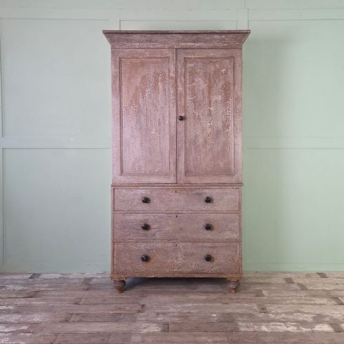 Late Georgian Painted Pine Housekeepers Cupboard