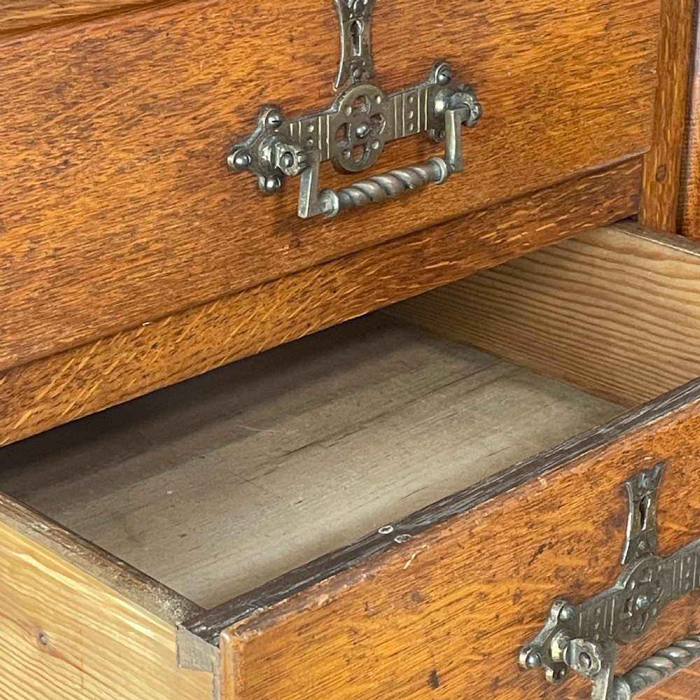 C.1900 Oak Chest of Drawers View XI