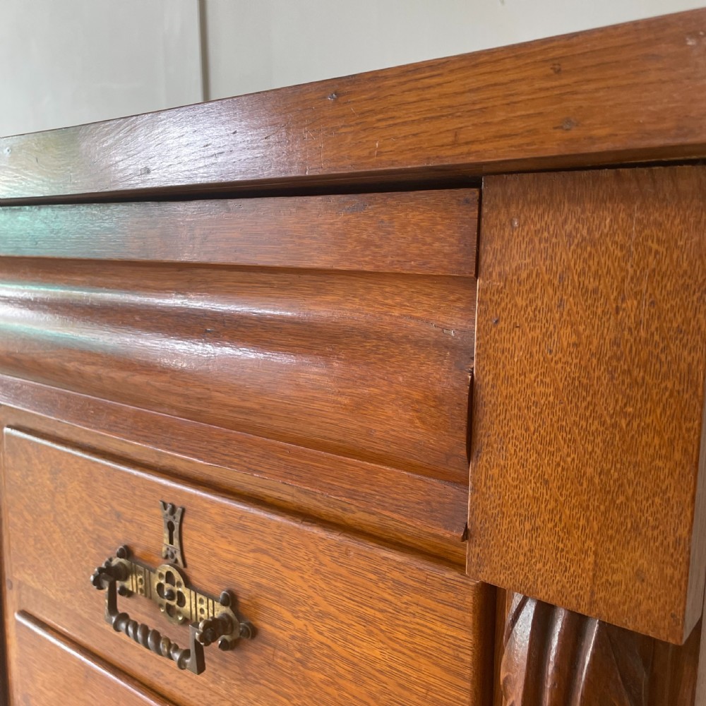 C.1900 Oak Chest of Drawers View XV