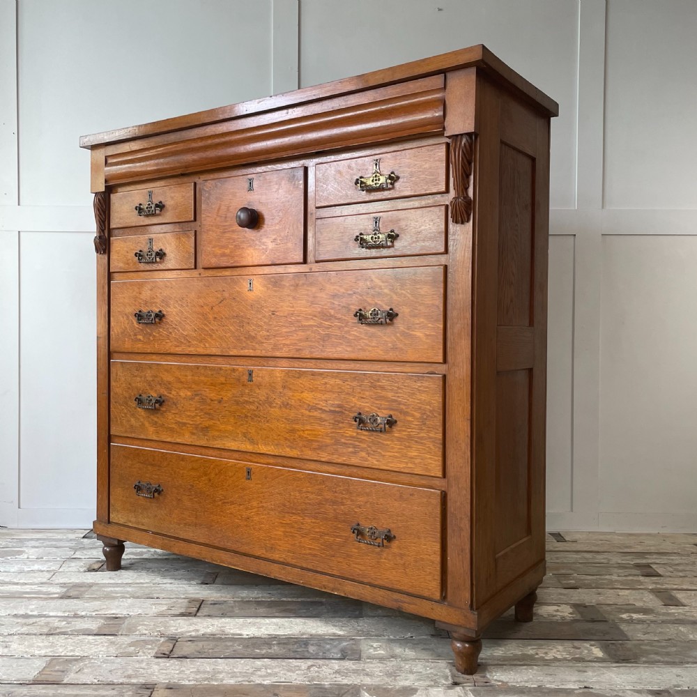 C.1900 Oak Chest of Drawers View XIX