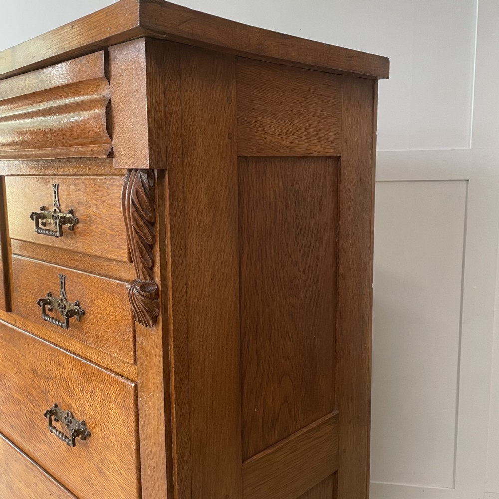 C.1900 Oak Chest of Drawers View XX