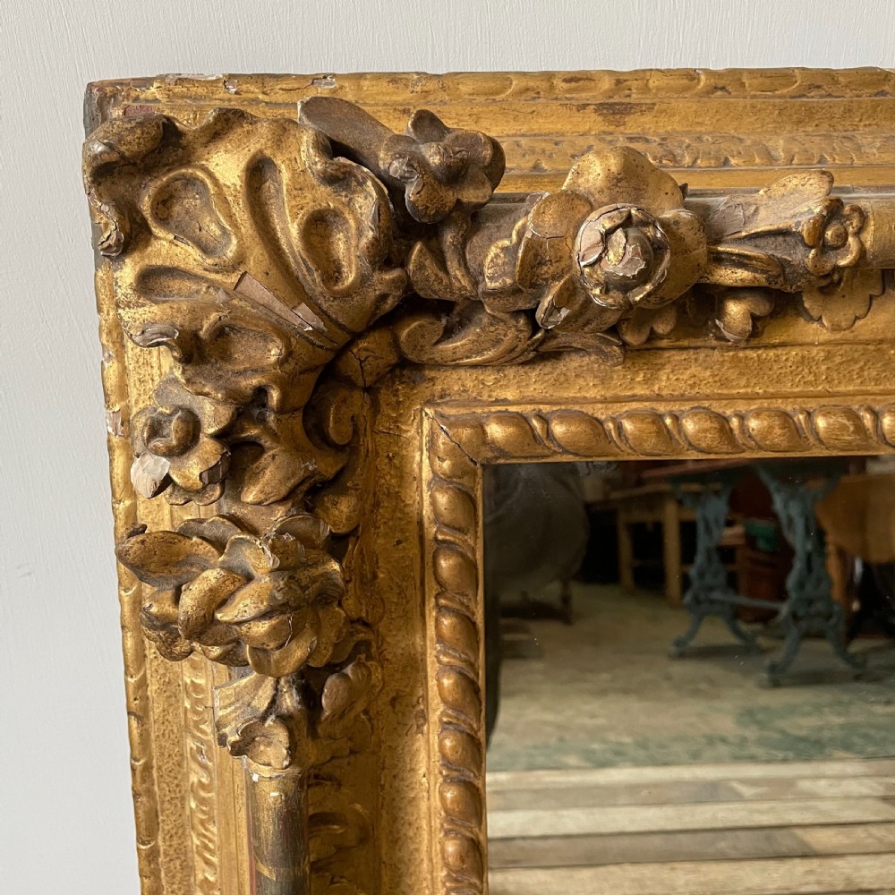 Early 19th C. Carved Wood Gilt Mirror View II