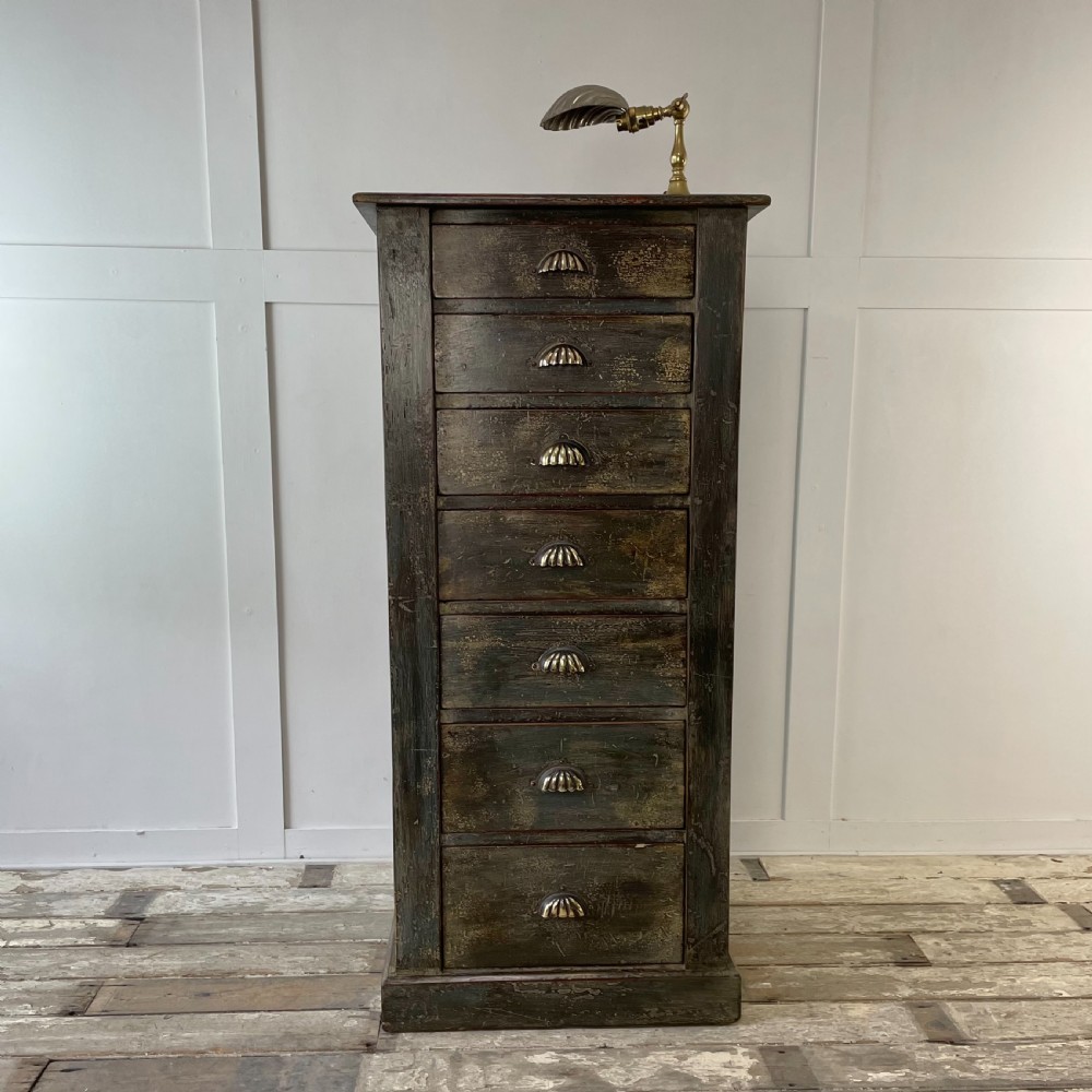 Victorian Painted Mahogany Bank of Drawers