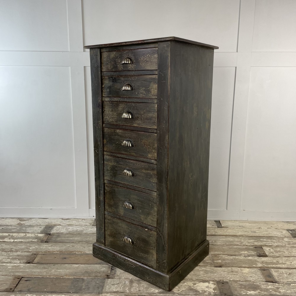 Victorian Painted Mahogany Bank of Drawers View II