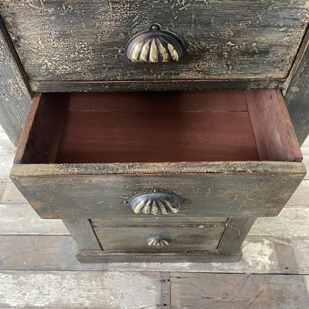 Victorian Painted Mahogany Bank of Drawers View V