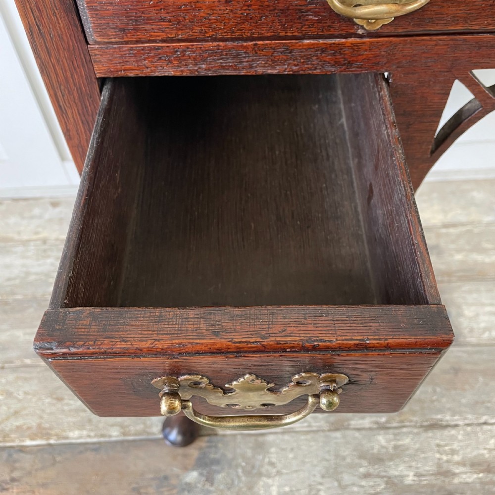 18th C. Oak Low Boy View IV
