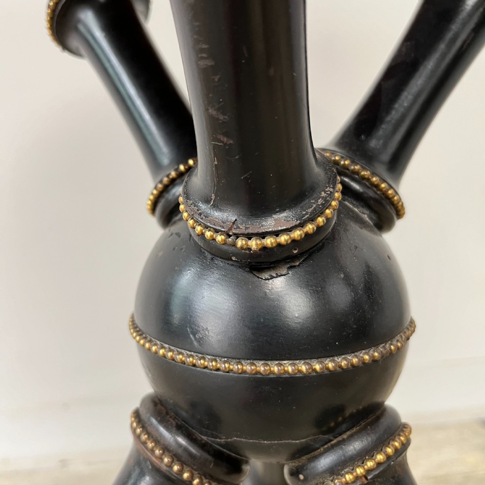 Victorian Ebonised and Gilt Bobbin Leg Table View VII