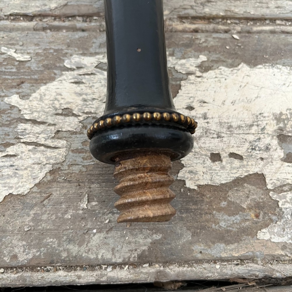 Victorian Ebonised and Gilt Bobbin Leg Table View XIII