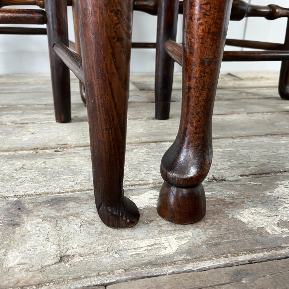 Set of 6 Early 19th C. Ash Ladderback Chairs View VI
