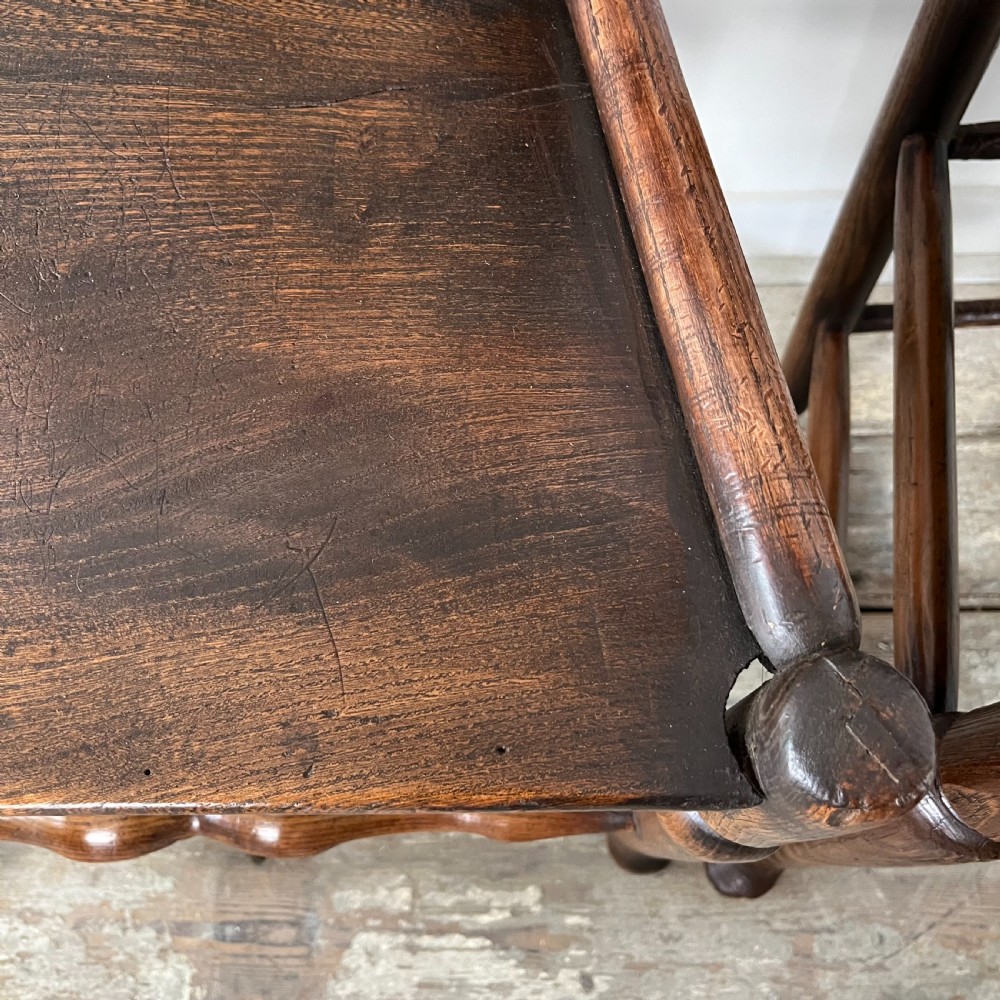 Set of 6 Early 19th C. Ash Ladderback Chairs View IX