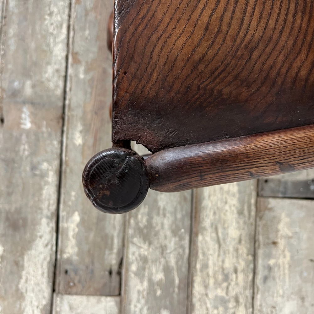 Set of 6 Early 19th C. Ash Ladderback Chairs View XI