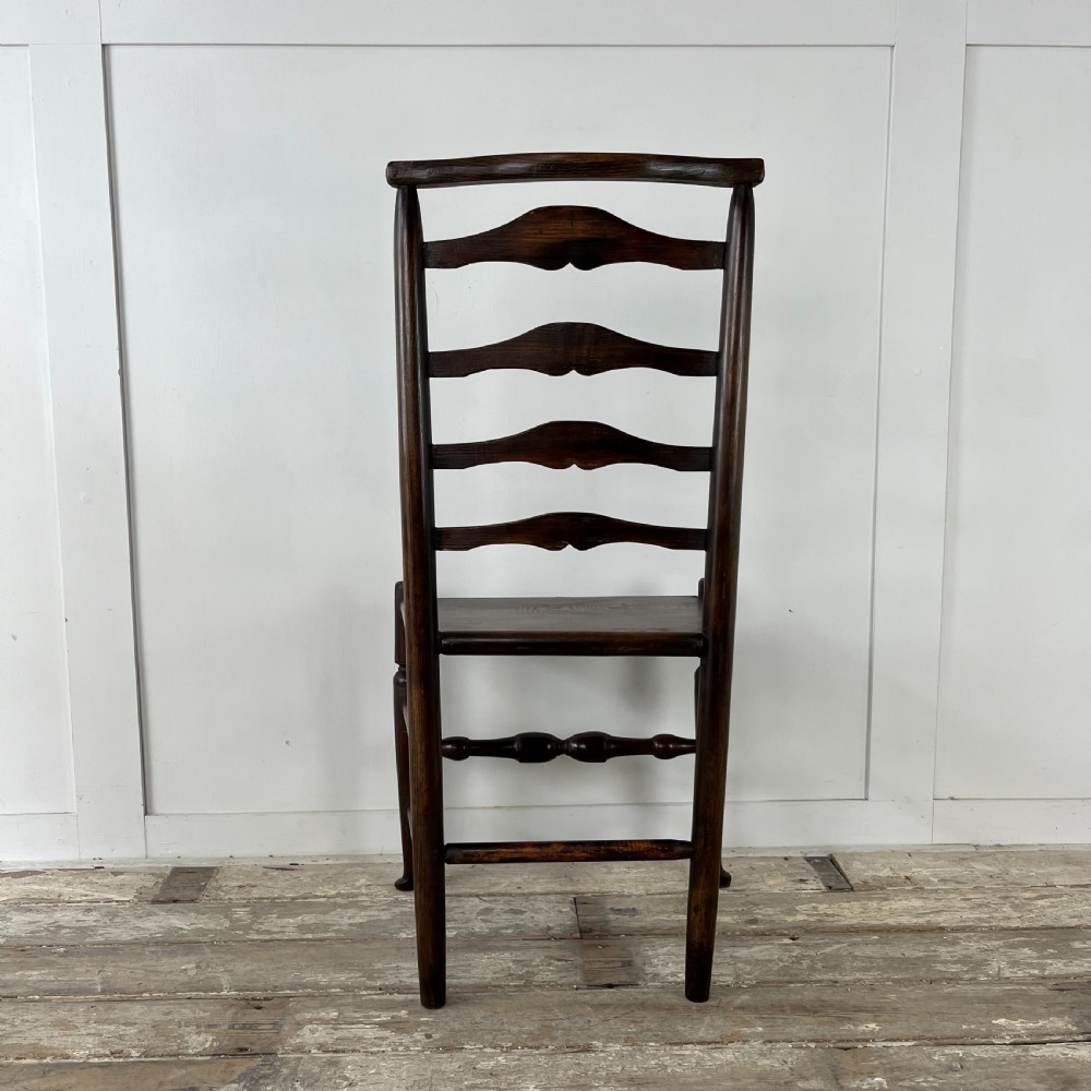 Set of 6 Early 19th C. Ash Ladderback Chairs View XIII