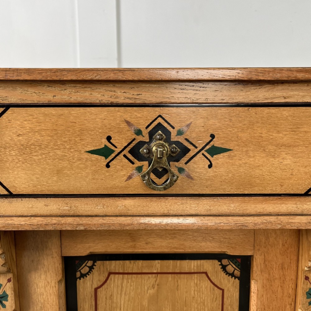 Aesthetic Movement Ash Kneehole Desk View VI