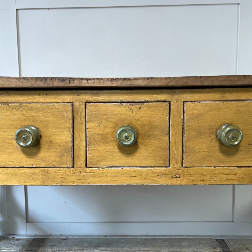 19th C. Painted Pine Kitchen Prep Table View IV