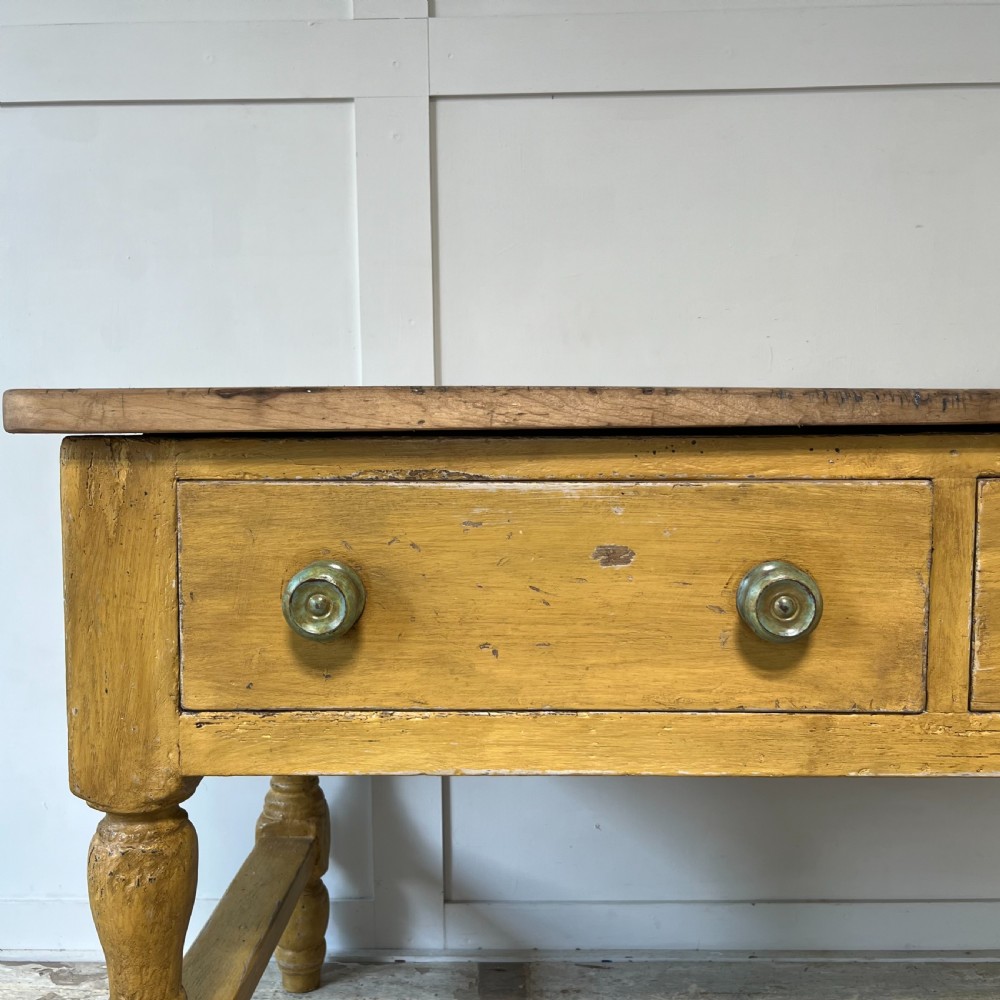 19th C. Painted Pine Kitchen Prep Table View V