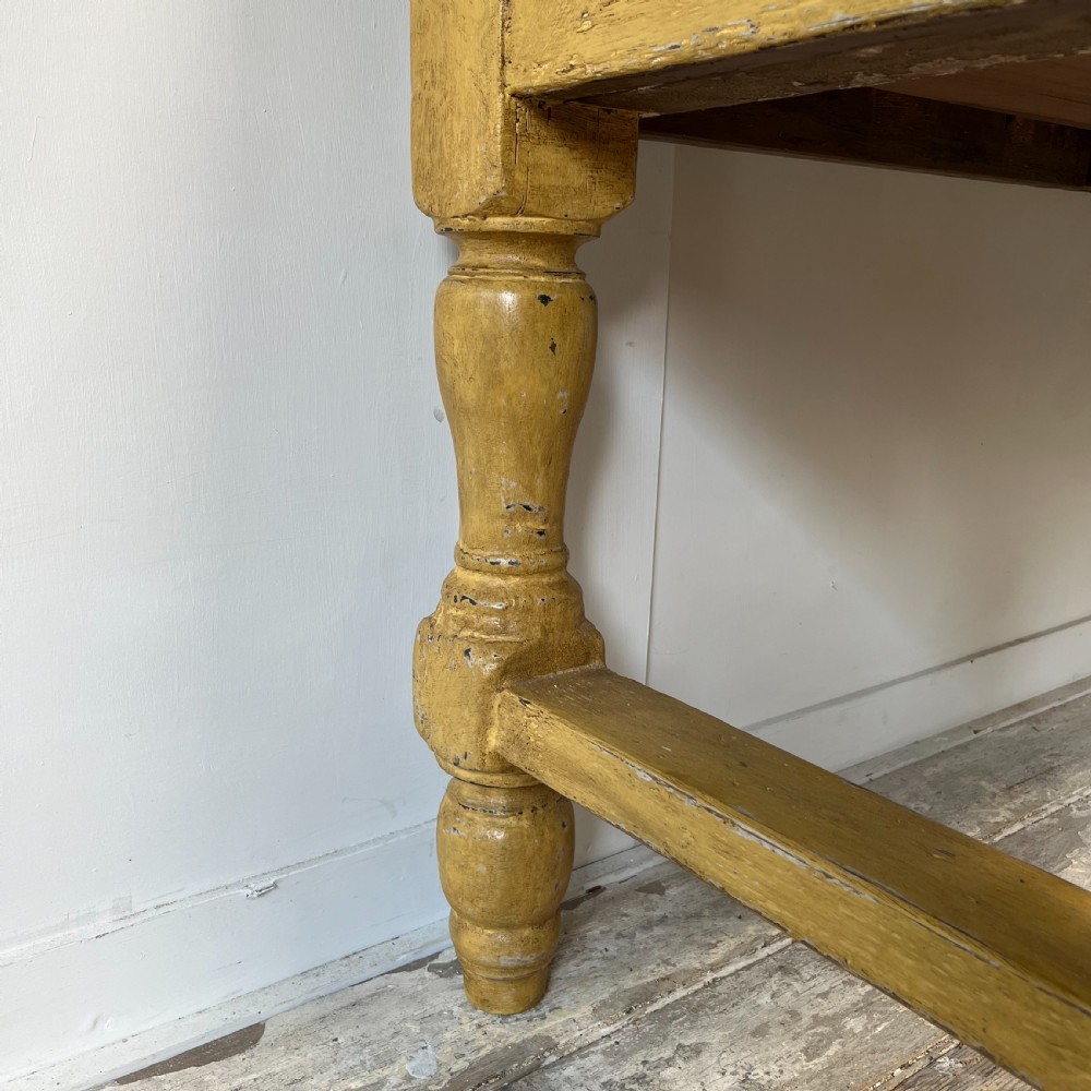 19th C. Painted Pine Kitchen Prep Table View VII