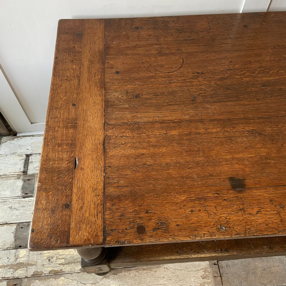 19th C. Oak Hall or Centre Table View XI