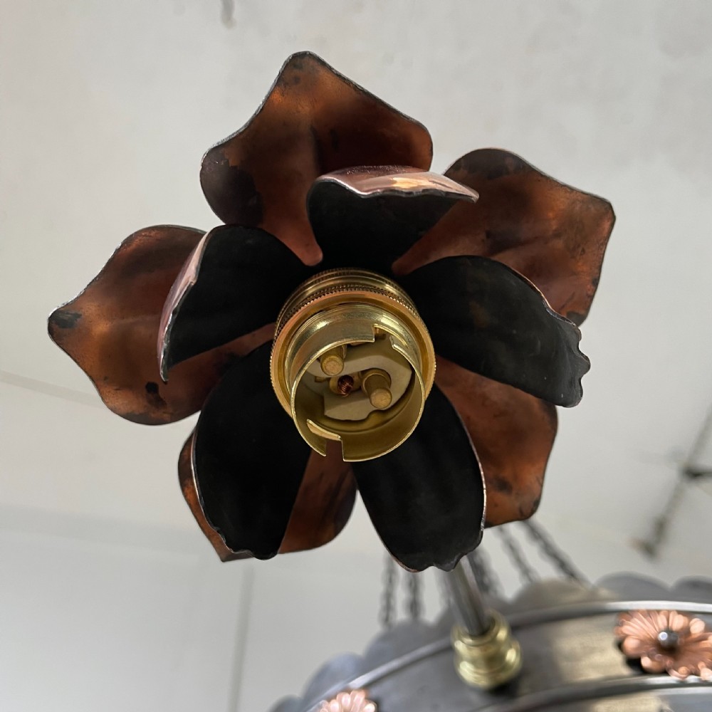 Early 20th C. Wrought Iron Chandelier View VII