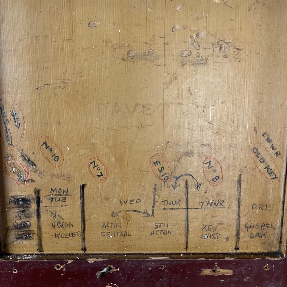 Victorian Painted Pine Railway Cupboard View V