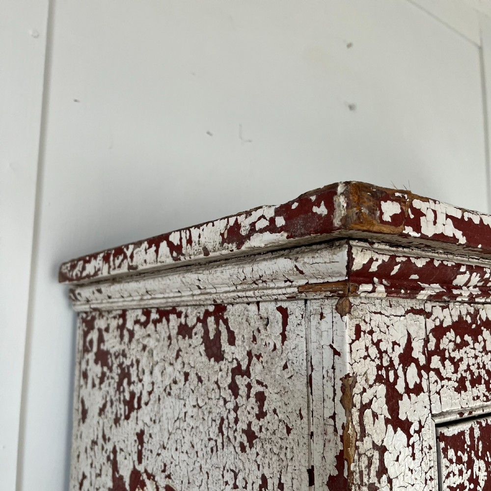 Victorian Painted Pine Railway Cupboard View X