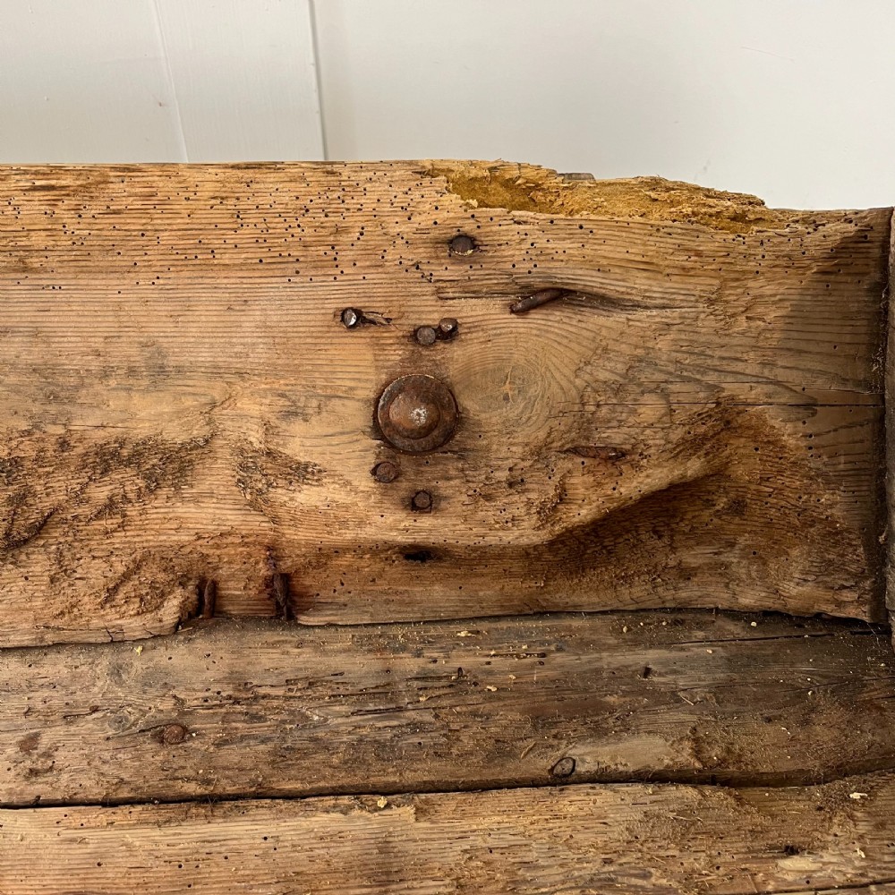 19th C. Oak & Elm Trough View XIII