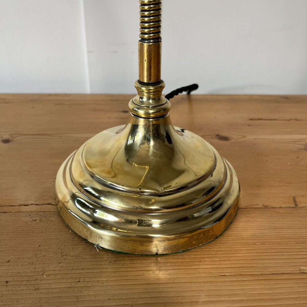 Edwardian Brass Shell Desk Lamp View III