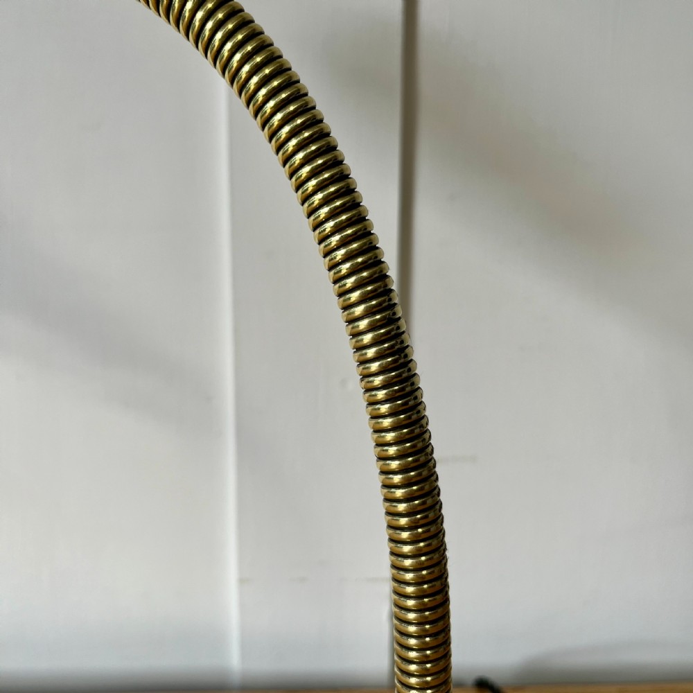 Edwardian Brass Shell Desk Lamp View V
