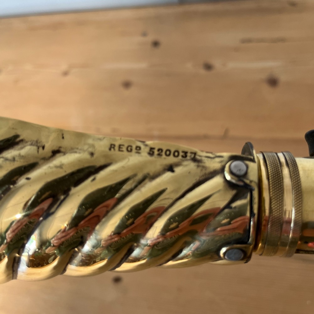 Edwardian Brass Shell Desk Lamp View VII