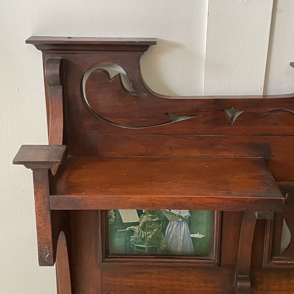 Edwardian Mahogany Over Mantel Mirror View IV