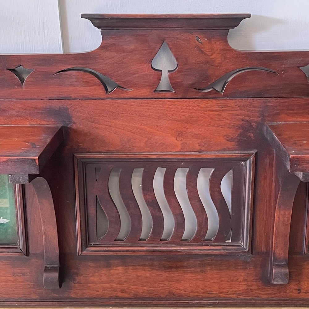 Edwardian Mahogany Over Mantel Mirror View V