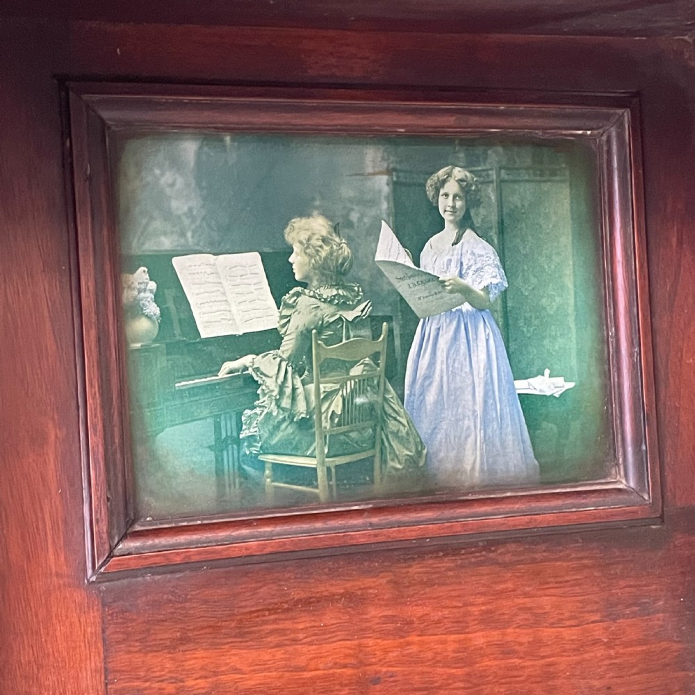 Edwardian Mahogany Over Mantel Mirror View VI