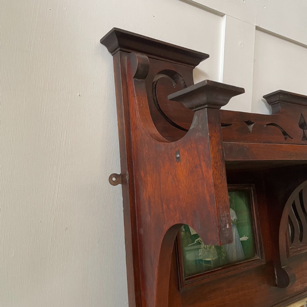 Edwardian Mahogany Over Mantel Mirror View X