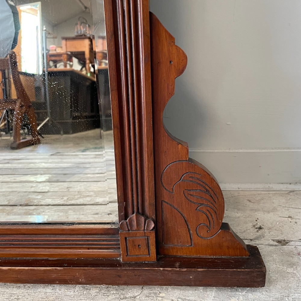 Edwardian Mahogany Overmantel Mirror View IX
