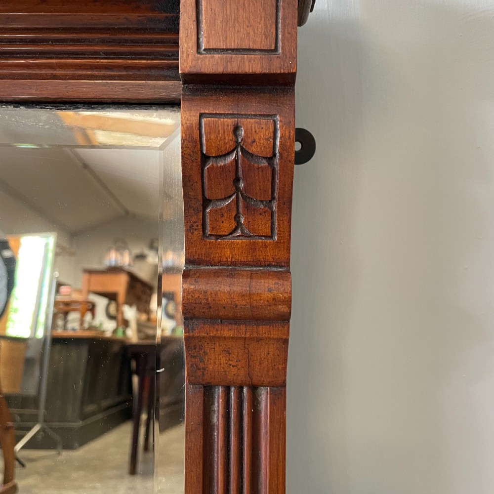 Edwardian Mahogany Overmantel Mirror View X