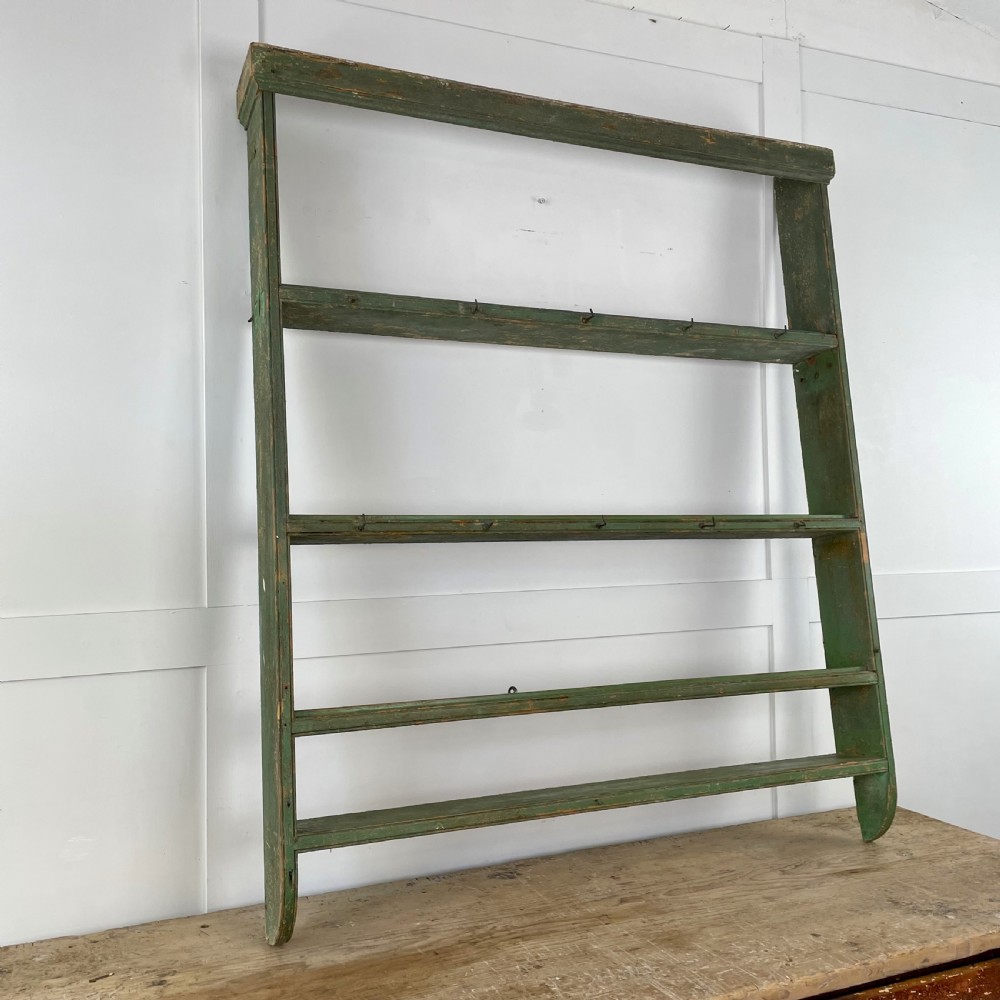 Georgian Painted Pine Plate Rack View VIII