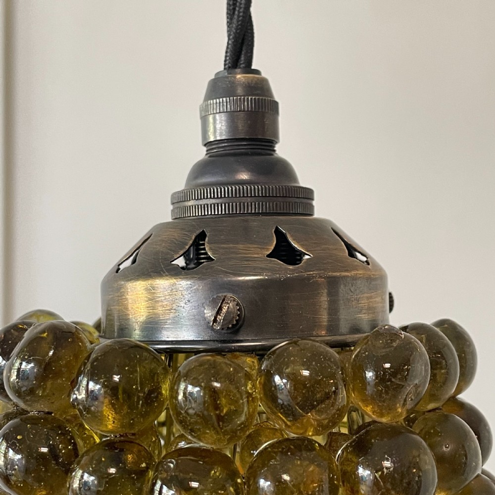 Original 1940's Murano Glass Grape Pendant Light View II