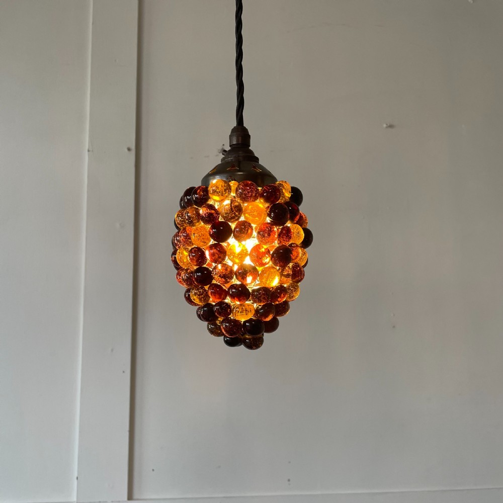 Original 1940's Murano Glass Grape Pendant Light