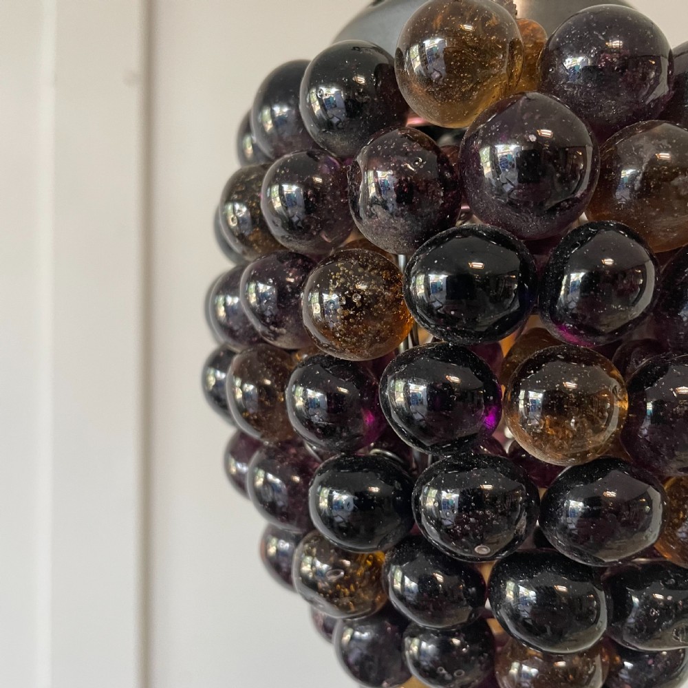Original 1940's Murano Glass Grape Pendant Light View II