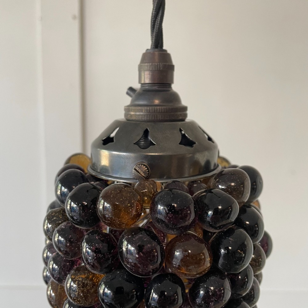 Original 1940's Murano Glass Grape Pendant Light View III