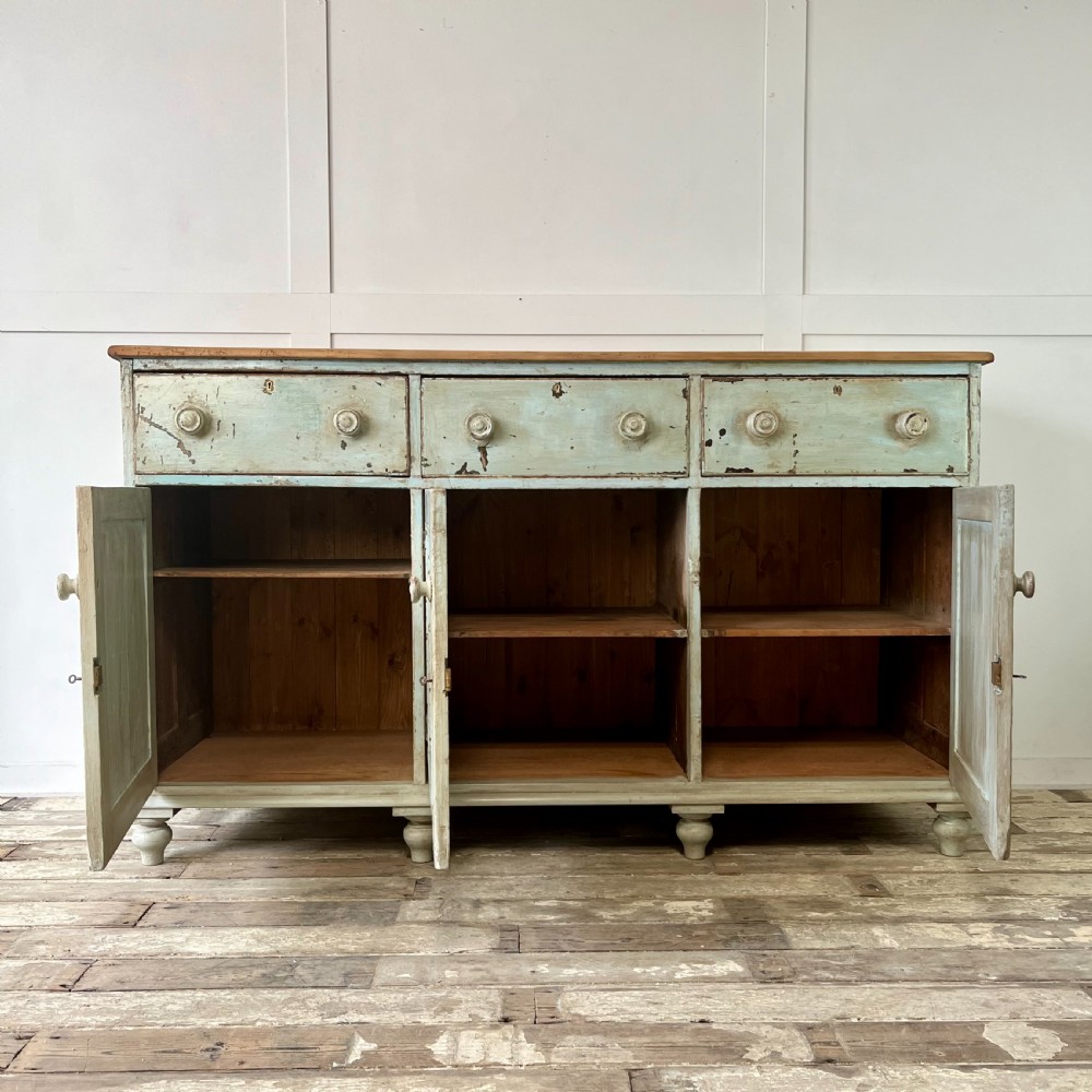 19th C. Painted Pine Kitchen Base View II