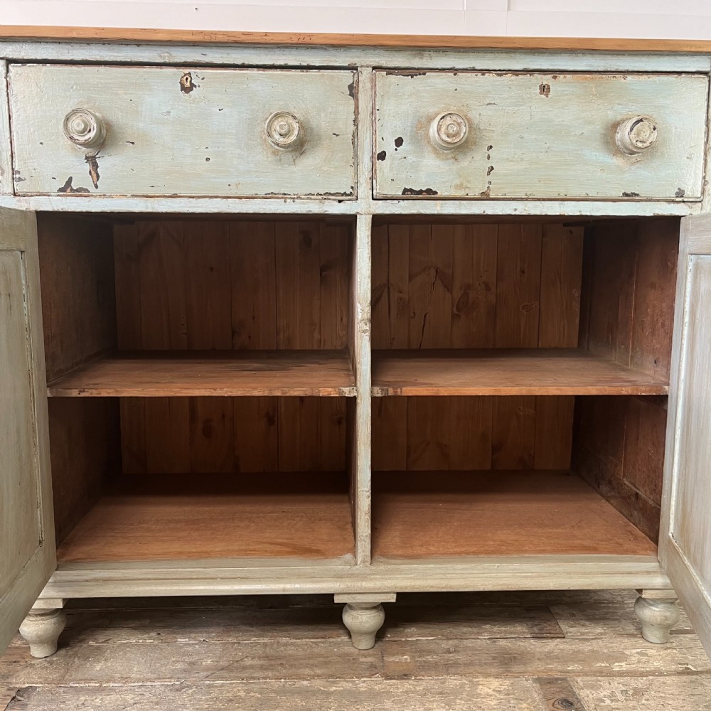 19th C. Painted Pine Kitchen Base View III